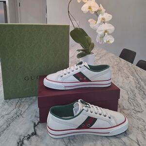 Gucci Tennis 1977 Leather Trainers In White